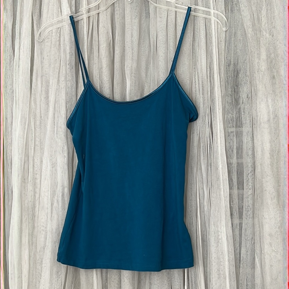 ⭐️ Forever 21 cami tank top cerulean blue spaghetti straps women size XS - Picture 2 of 10